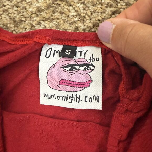 O-Mighty Women’s Red Graphic Bodysuit OMighty Stretch Size Small - Picture 5 of 7